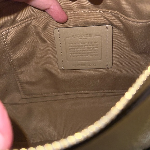 COACH JES BAGUETTE CROSSBODY PURSE W/RAINBOW STRAP & GOLD HARDWARE #C7265 - Picture 9 of 16